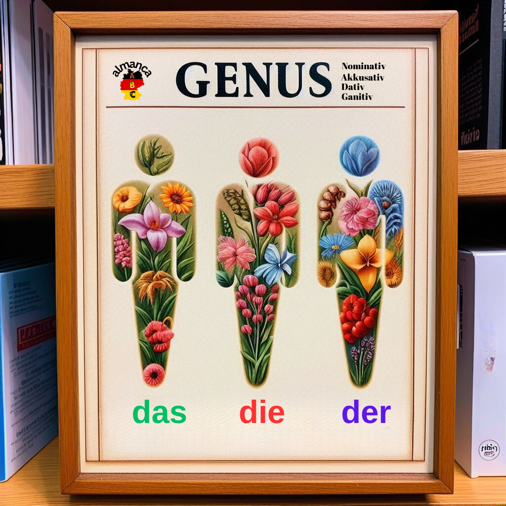 Almanca Genus (der, dis, das) cins veya cinsiyet anlamına gelir.