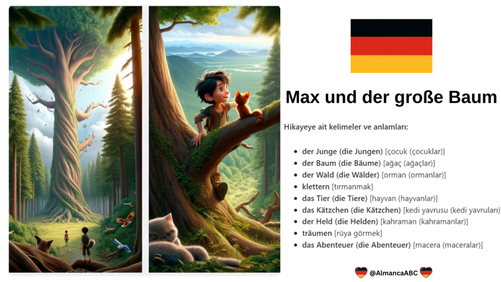 Almanca Basit Hikayeler 5 Max und der gro&szlig;e Baum