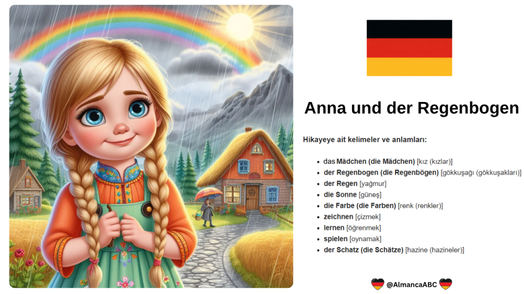 Anna und der Regenbogen Almanca Hikayesi