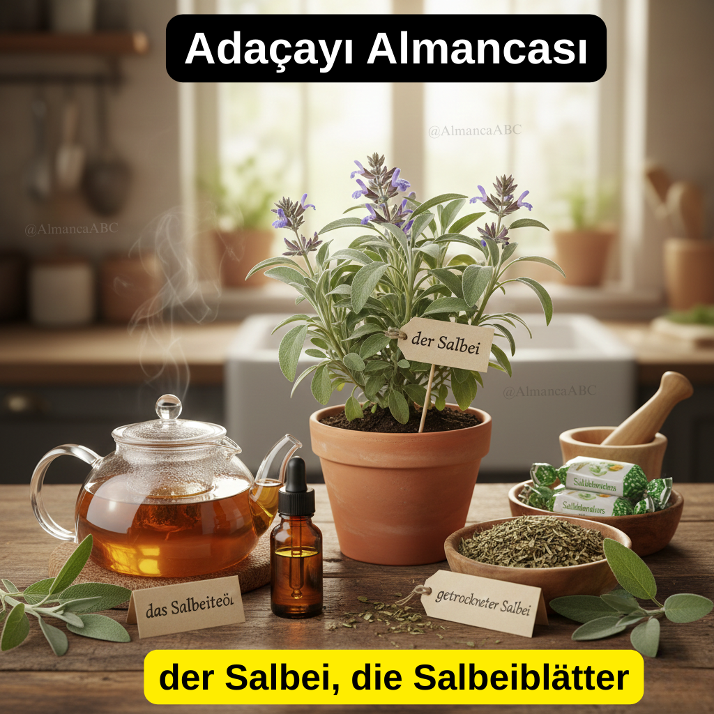Adaçayı Almancası: der Salbei, die Salbeiblätter